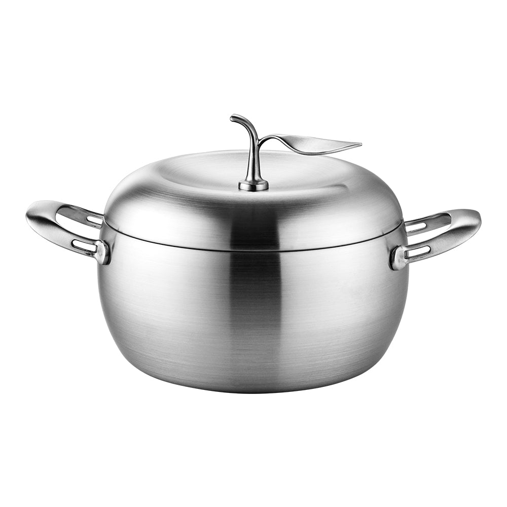 Le idea 樂德兒│PERFECT 理想牌 極緻 316不鏽鋼 蘋果型 七層 複合金 湯鍋 附蓋