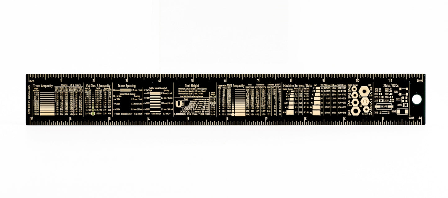 Le idea 樂德兒│30CM PCB Ruler 電路板直尺 電子工程尺 PCB打樣 樂德兒沉金電路板尺