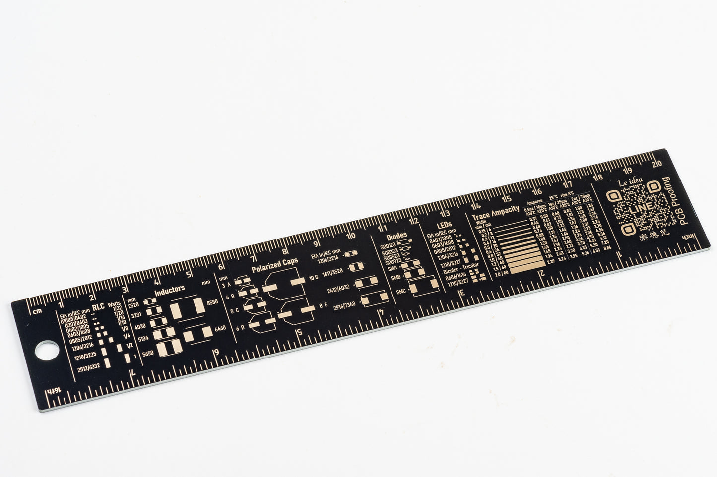 Le idea 樂德兒│20CM PCB Ruler 電路板直尺 電子工程尺 PCB打樣 樂德兒沉金電路板尺