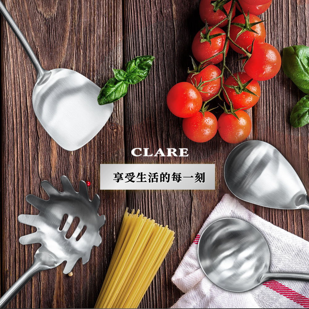 Le idea 樂德兒│CLARE 典鑽全鋼小五金 煎匙 湯勺 大匙 撈面勺 料理用具 廚房用具
