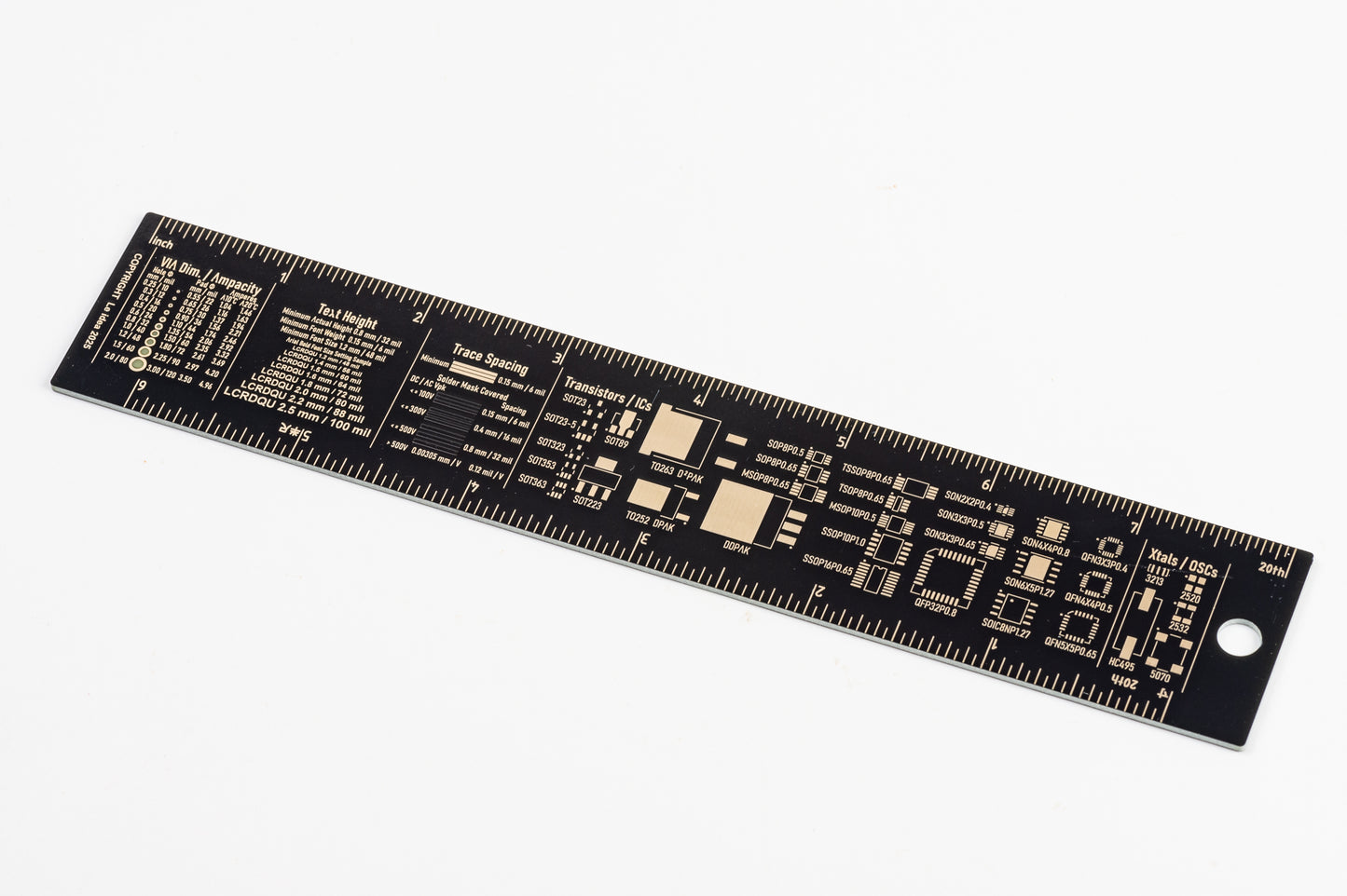 Le idea 樂德兒│20CM PCB Ruler 電路板直尺 電子工程尺 PCB打樣 樂德兒沉金電路板尺