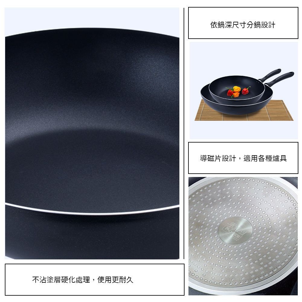 Miyaco 米雅可｜黑晶 導磁 不沾 雪平鍋