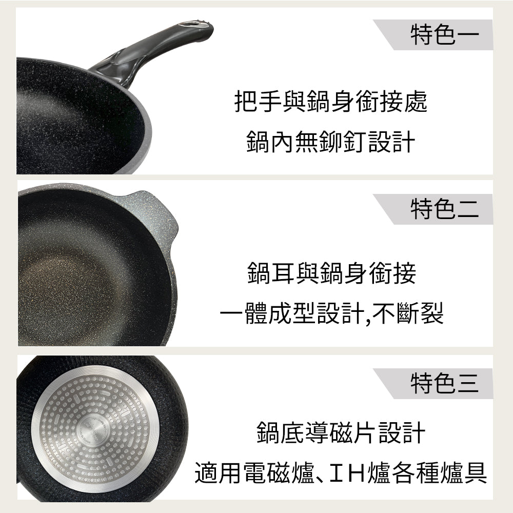 Le idea 樂德兒│PERFECT 理想牌 韓國 石墨烯 不沾 炒鍋 無蓋 韓國製造