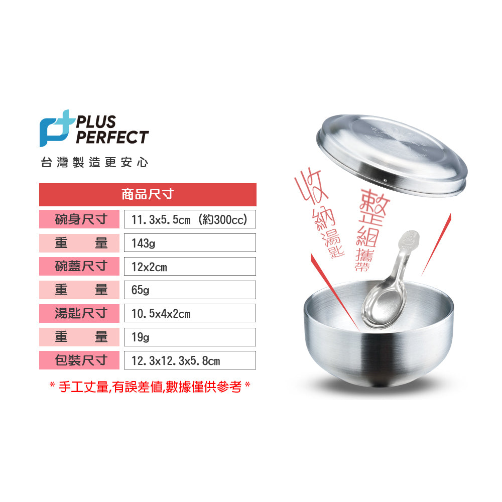 Le idea 樂德兒│PERFECT 理想牌 極緻 316不鏽鋼 兒童碗組 附湯匙 卡通碗 防燙碗 兒童碗 隔熱碗 不鏽鋼碗 11cm 300cc