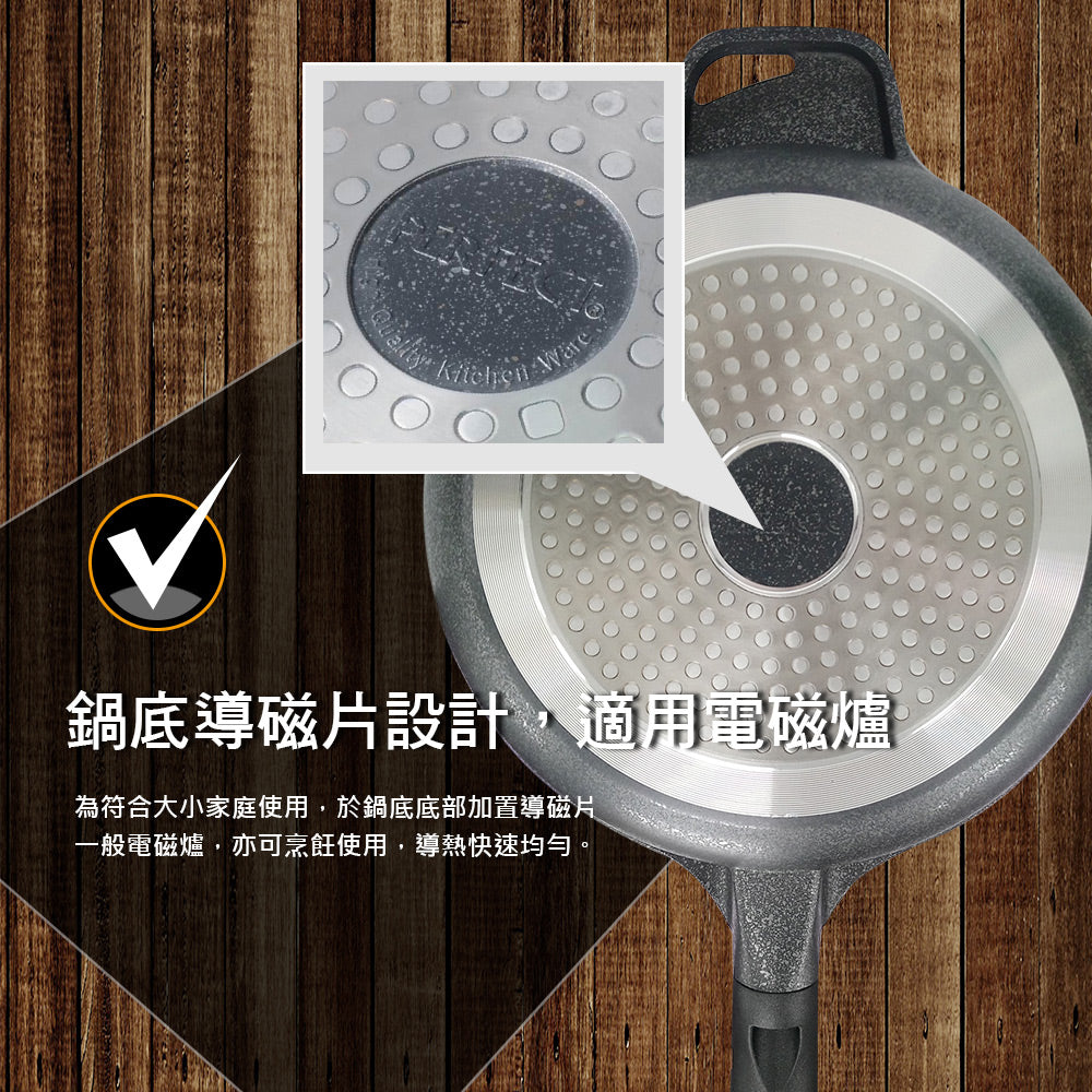 Le idea 樂德兒│PERFECT 理想牌 極緻鑄造 不沾平底鍋 平煎鍋 IH 無蓋