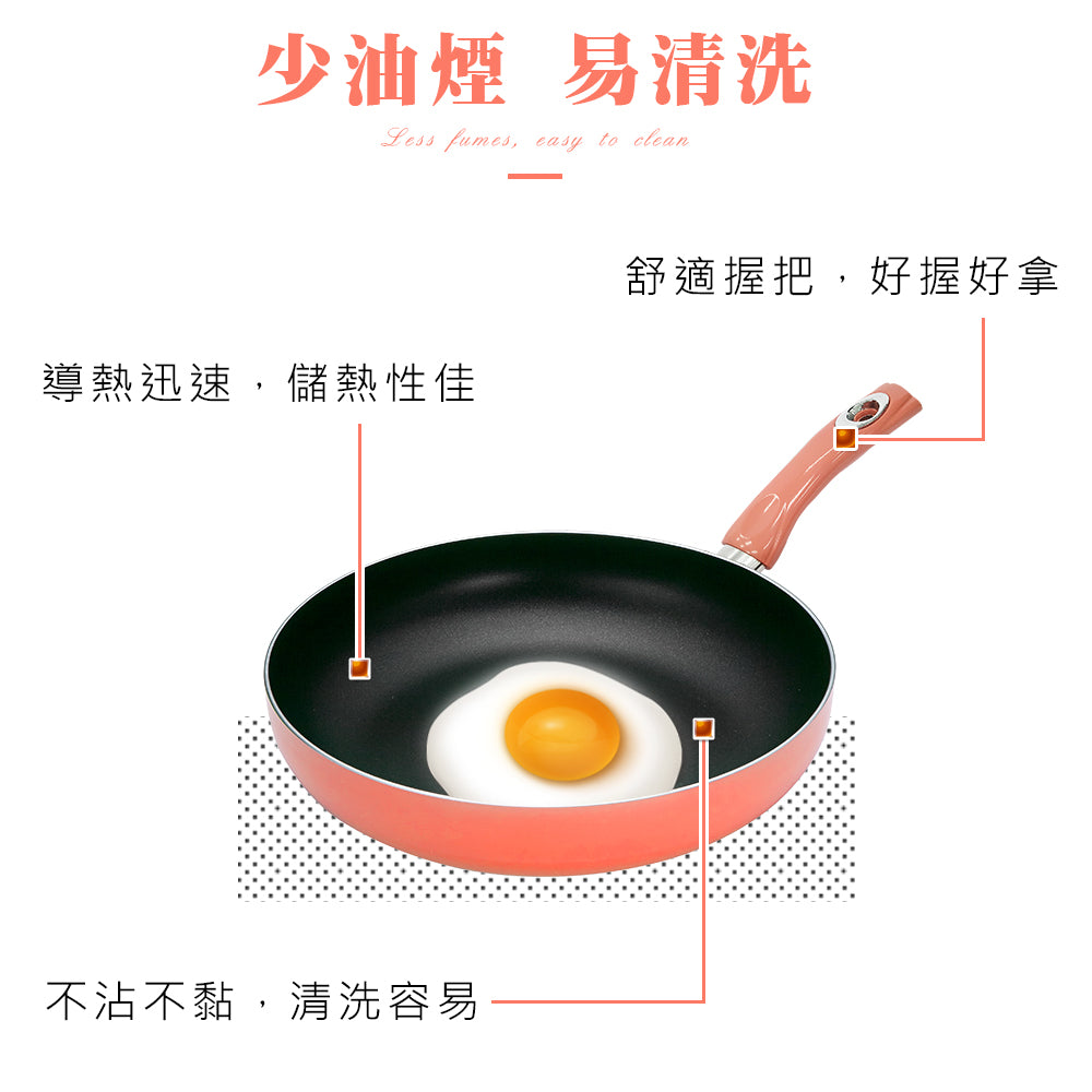 Le idea 樂德兒│CLARE 絢彩 不沾 平底鍋 IH 附蓋