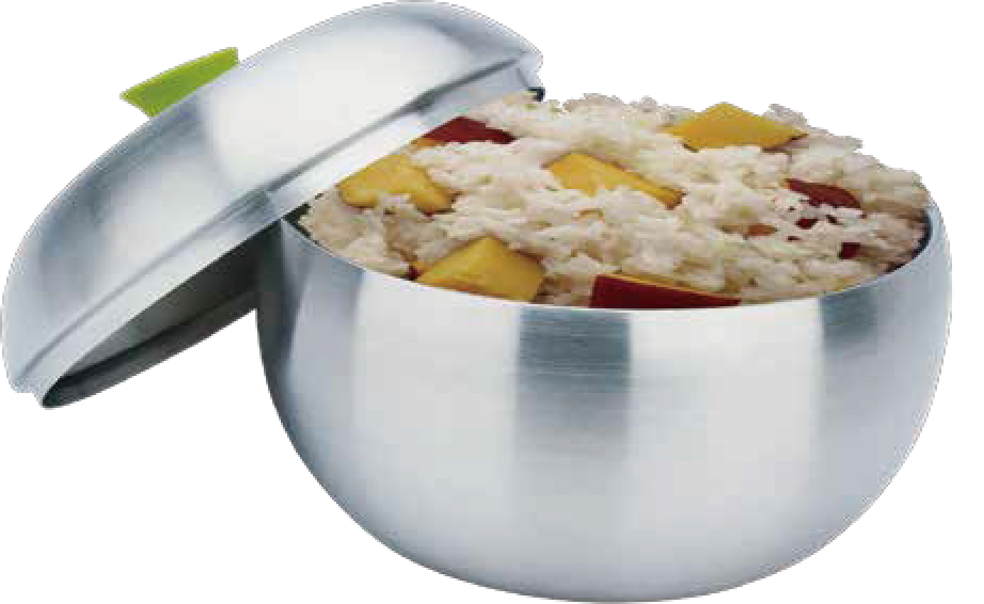 Le idea 樂德兒│CLARE 晶鑽 316不鏽鋼 蘋果型 雙層碗 蘋果型 碗 附蓋