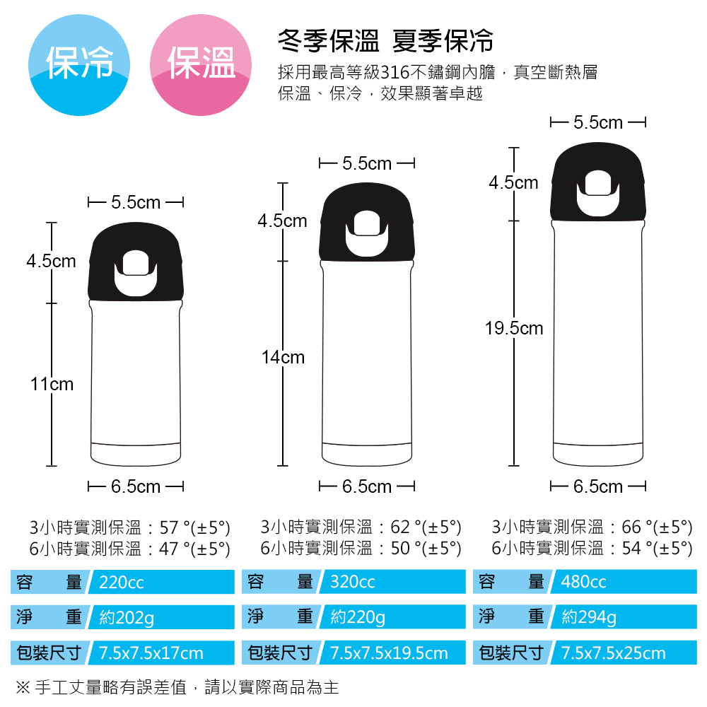 Le idea 樂德兒│CLARE 絢彩 316不鏽鋼 真空彈跳杯 保溫杯