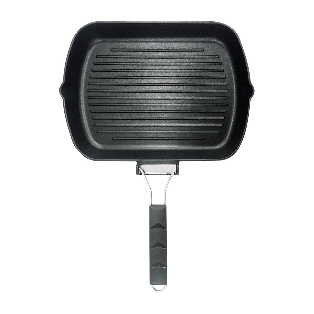 Le idea 樂德兒│PERFECT 理想牌 日式 黑金鋼 折疊煎盤 煎盤 折疊烤盤 無蓋