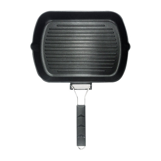 Le idea 樂德兒│PERFECT 理想牌 日式 黑金鋼 折疊煎盤 煎盤 折疊烤盤 無蓋