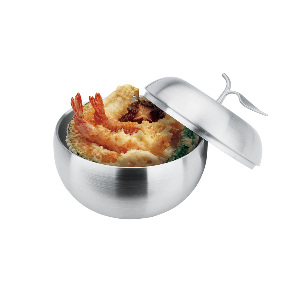 Le idea 樂德兒│PERFECT 理想牌 不鏽鋼碗 極緻316蘋果型雙層碗 16cm附蓋