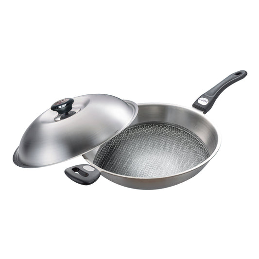 Le idea 樂德兒│PERFECT 理想牌 金緻 316不銹鋼 專利不沾炒鍋 附蓋