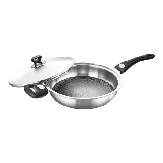 Le idea 樂德兒│PERFECT 理想牌 金緻 316不銹鋼 專利 不沾 平底鍋 附蓋 IH 28cm