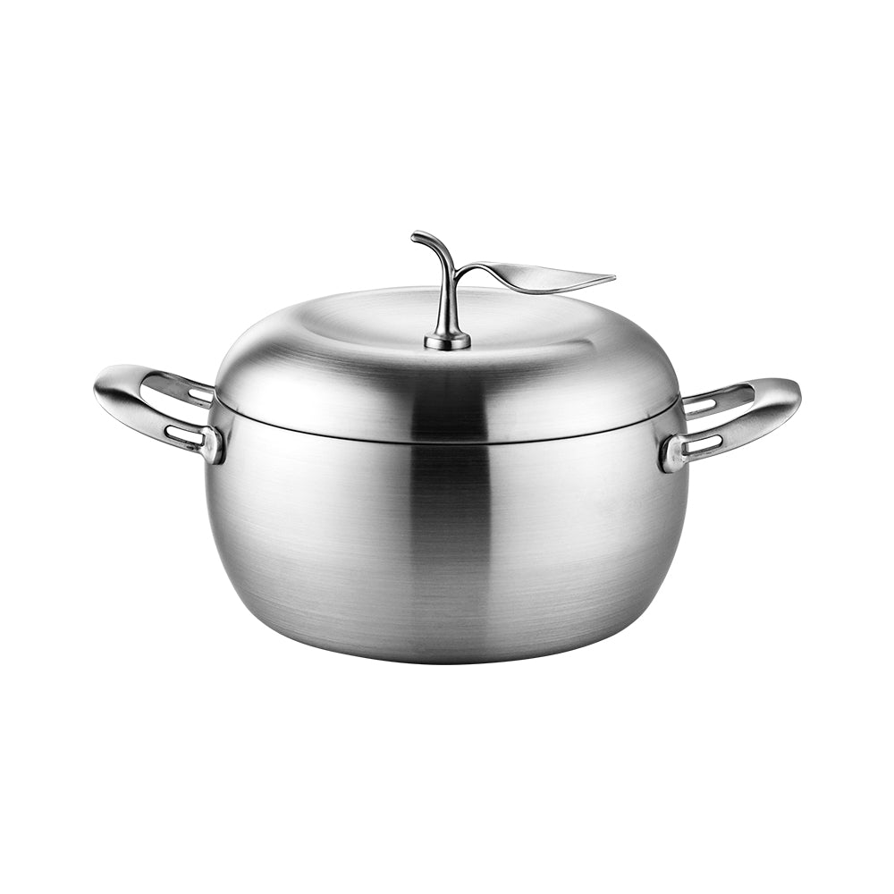 Le idea 樂德兒│PERFECT 理想牌 極緻 316不鏽鋼 蘋果型 七層 複合金 湯鍋 附蓋