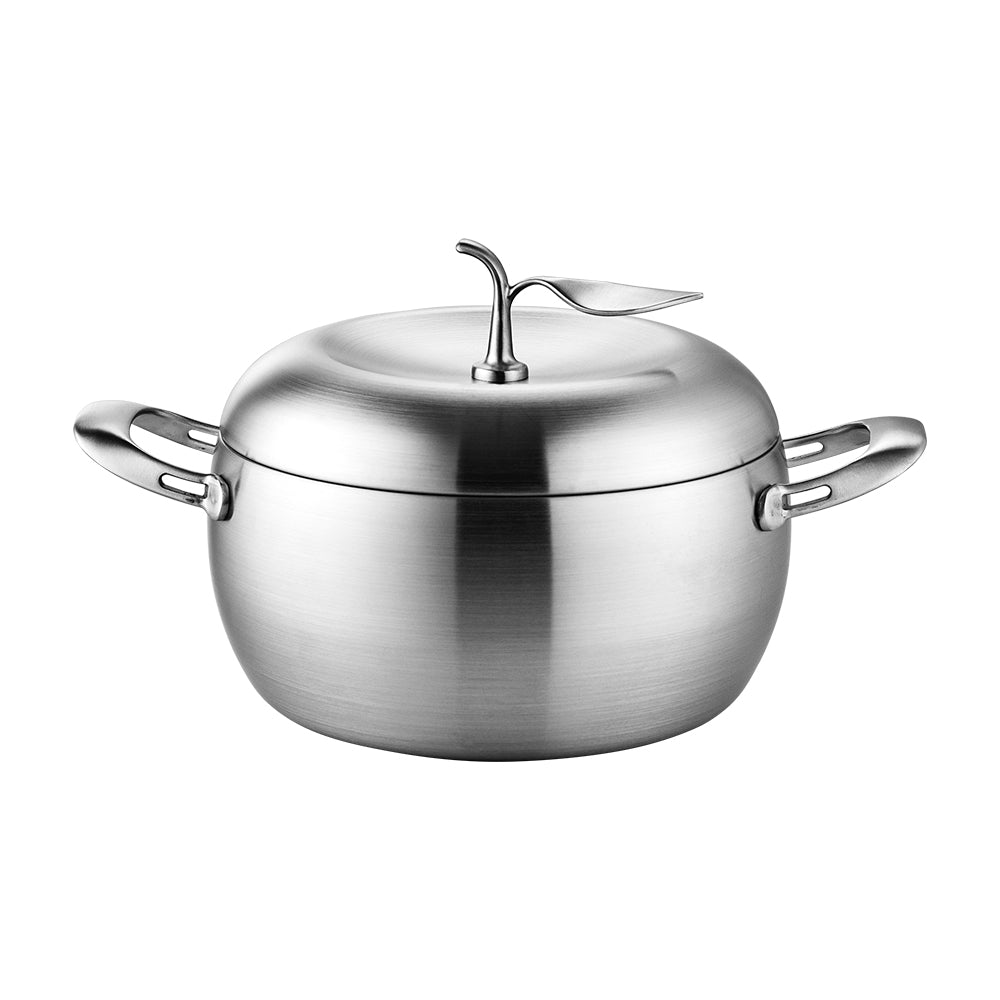 Le idea 樂德兒│PERFECT 理想牌 極緻 316不鏽鋼 蘋果型 七層 複合金 湯鍋 附蓋