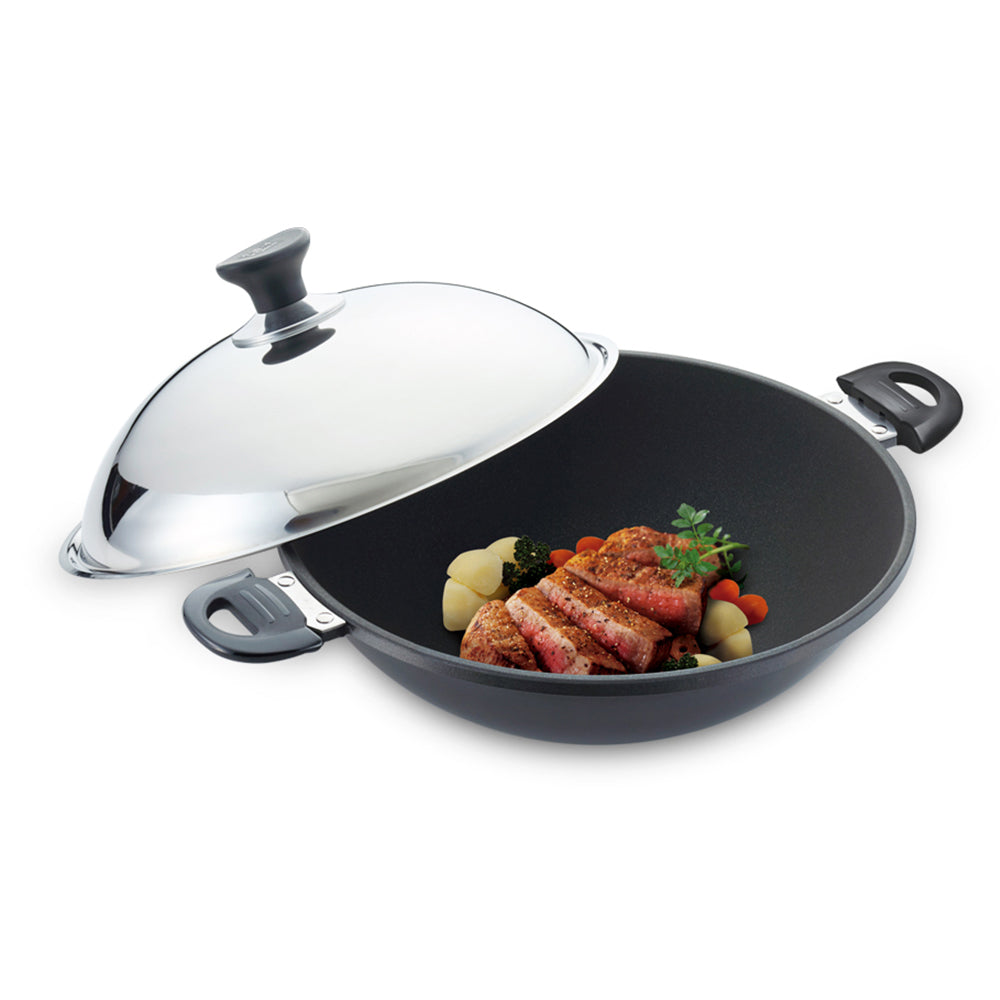 Le idea 樂德兒│Miyaco米雅可 遠紅外線 陶瓷 不沾炒鍋 可用鐵鏟 附蓋