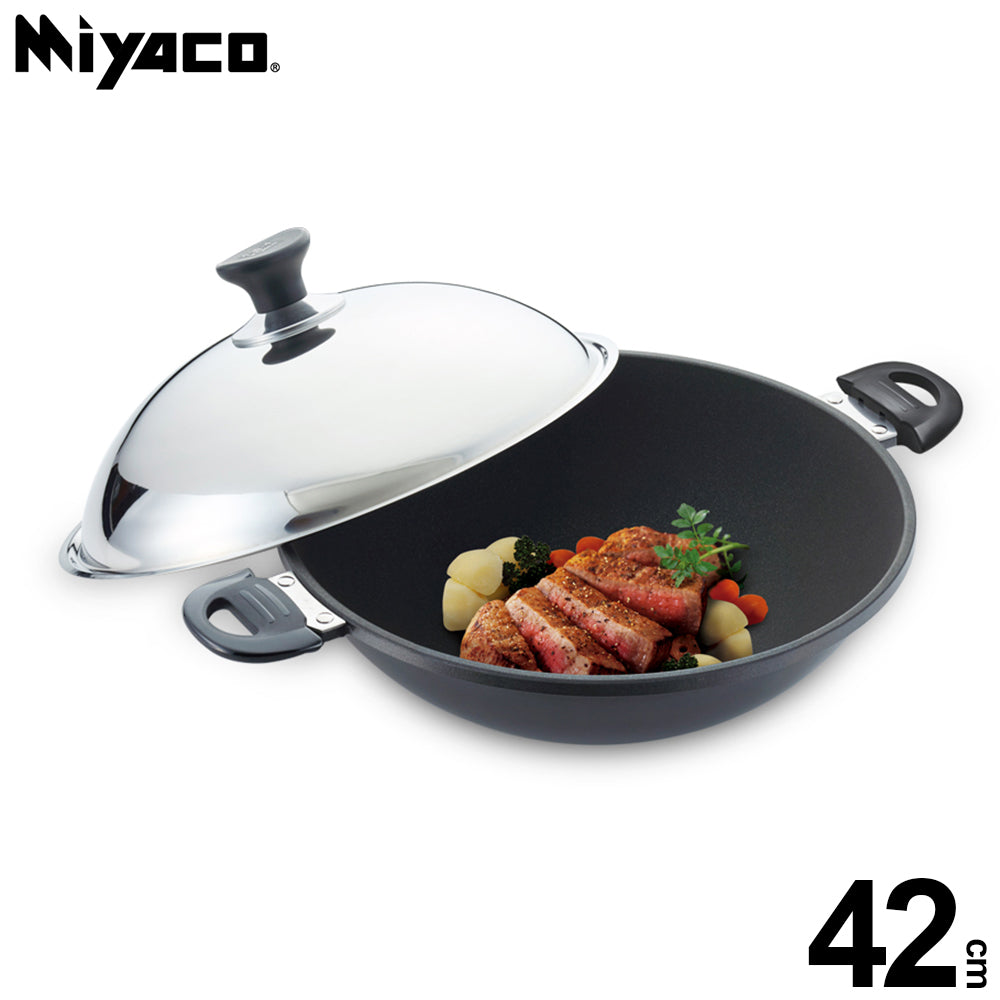 Le idea 樂德兒│Miyaco米雅可 遠紅外線 陶瓷 不沾炒鍋 可用鐵鏟 附蓋