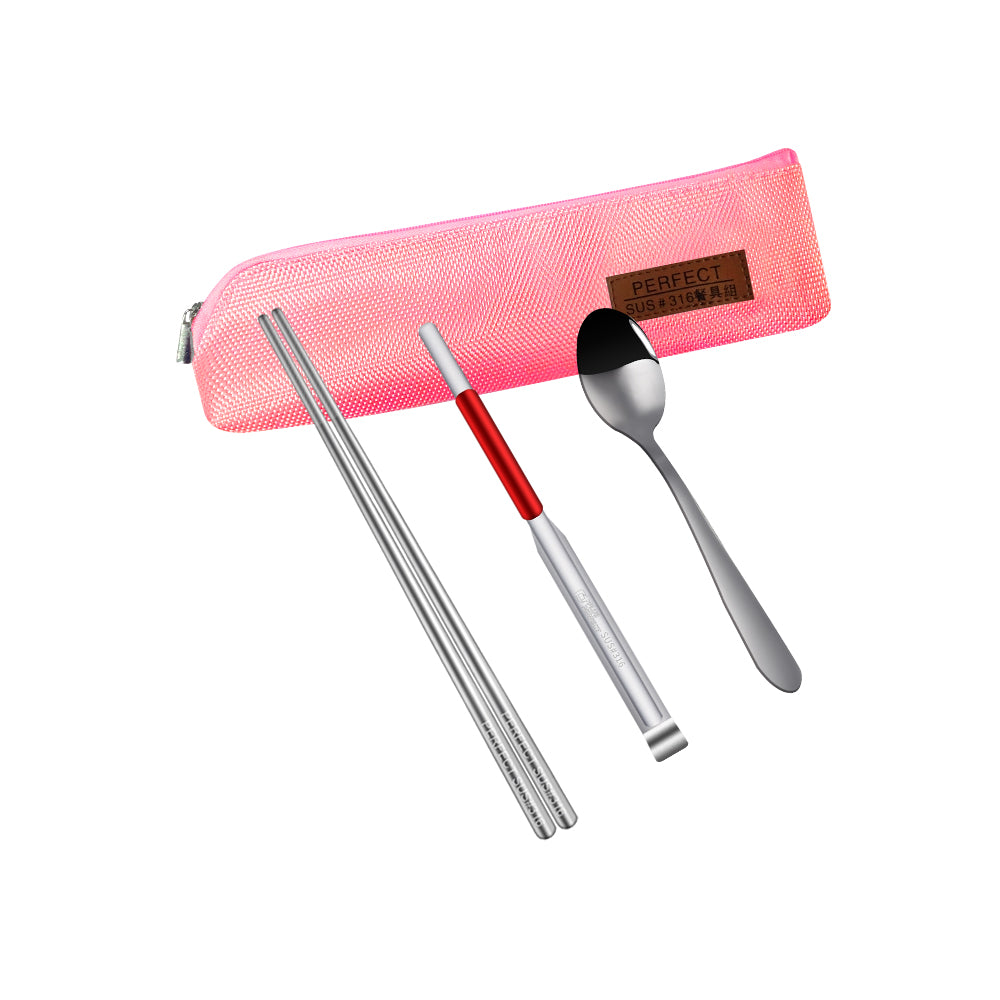 Le idea 樂德兒│PERFECT 理想牌 極緻 316不鏽鋼 隨身餐具組 筷子 湯匙 露營餐具組 環保餐具